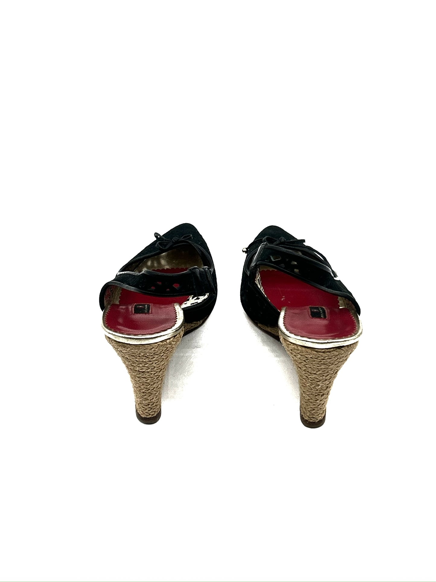 Carolina Herrera black lace pumps