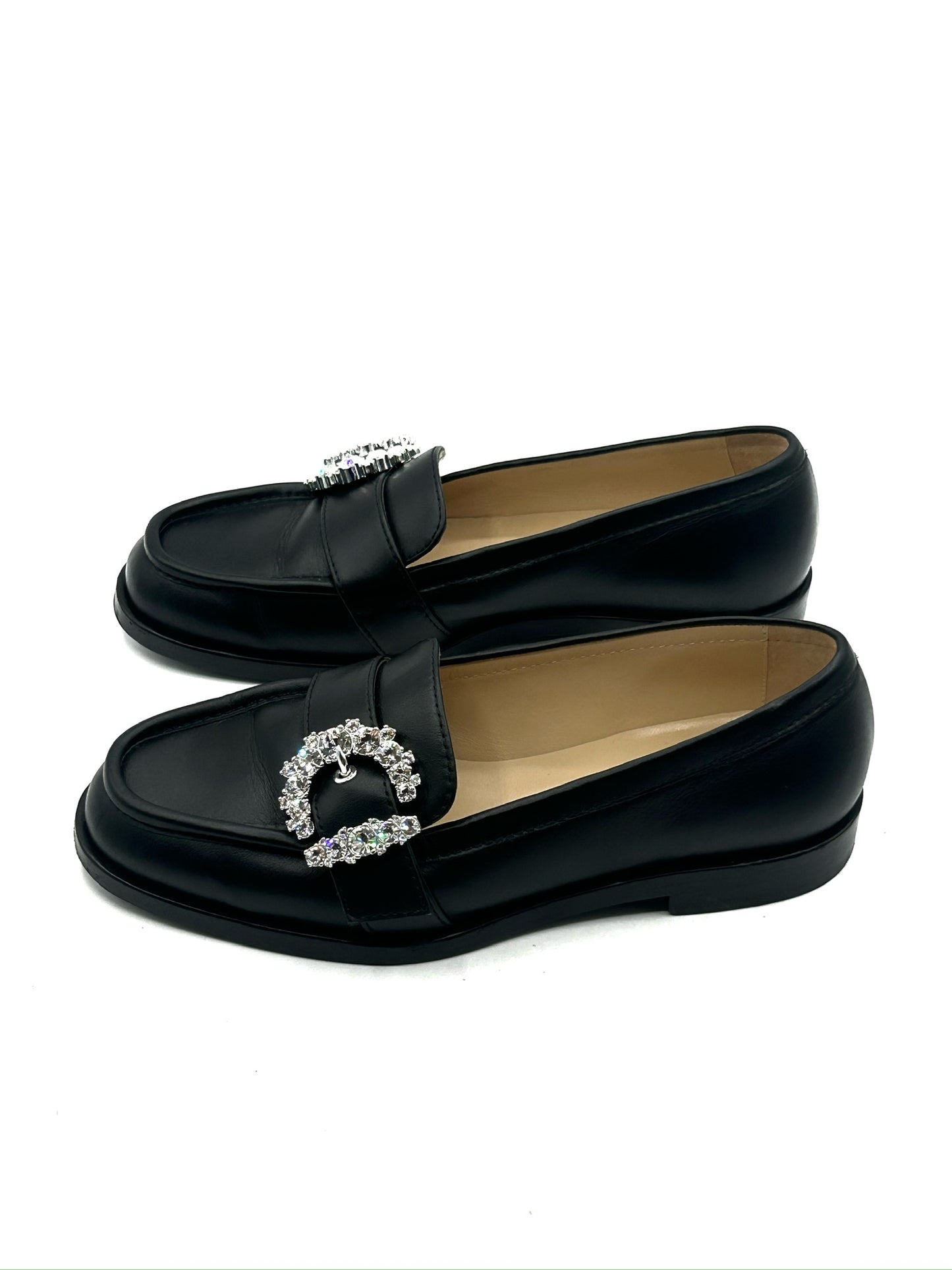 Jimmy Choo black crystal mocasin