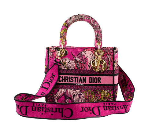 Lady Dior Medium fucsia