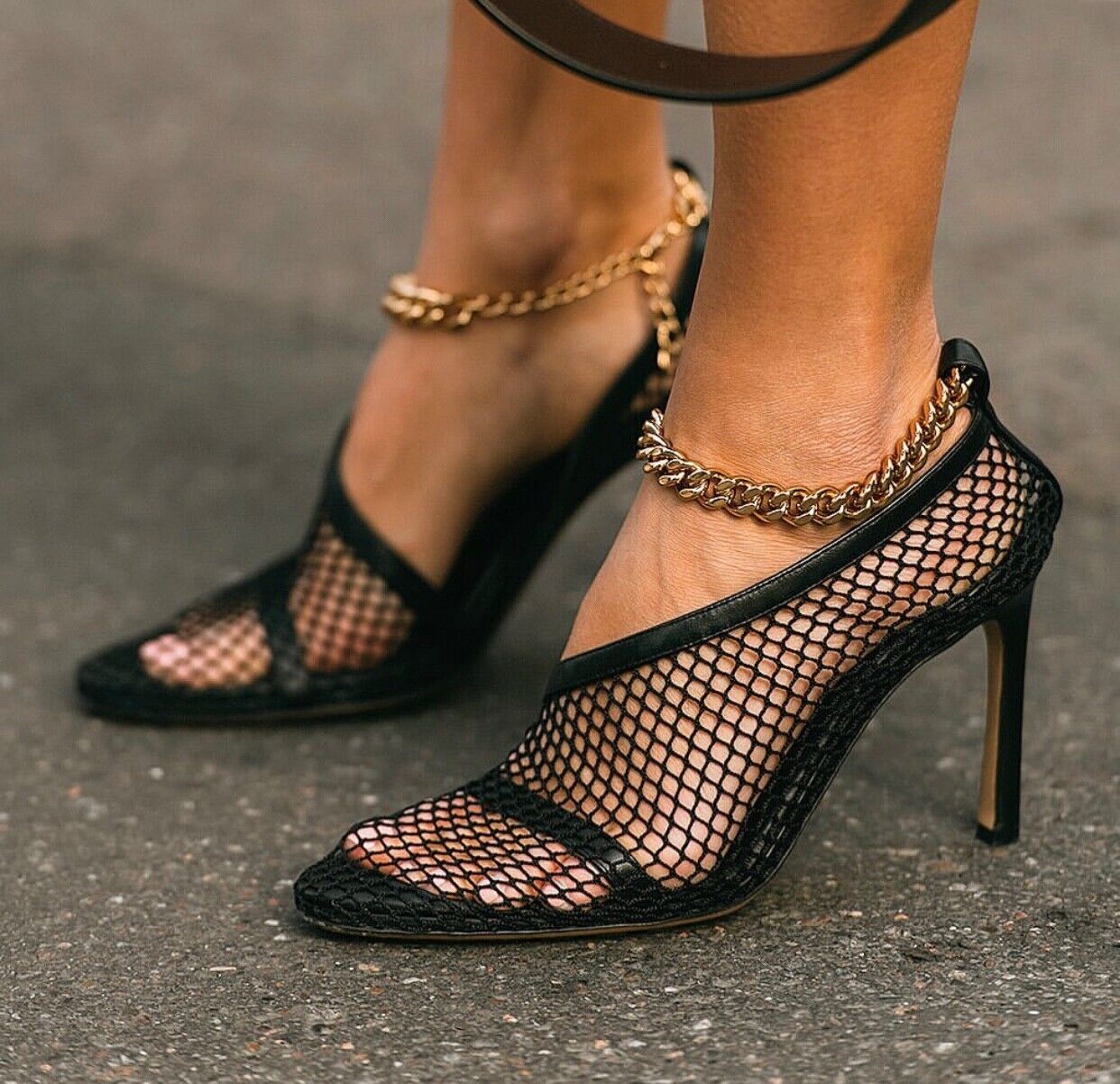 Bottega Veneta heels mesh negras NUEVOS