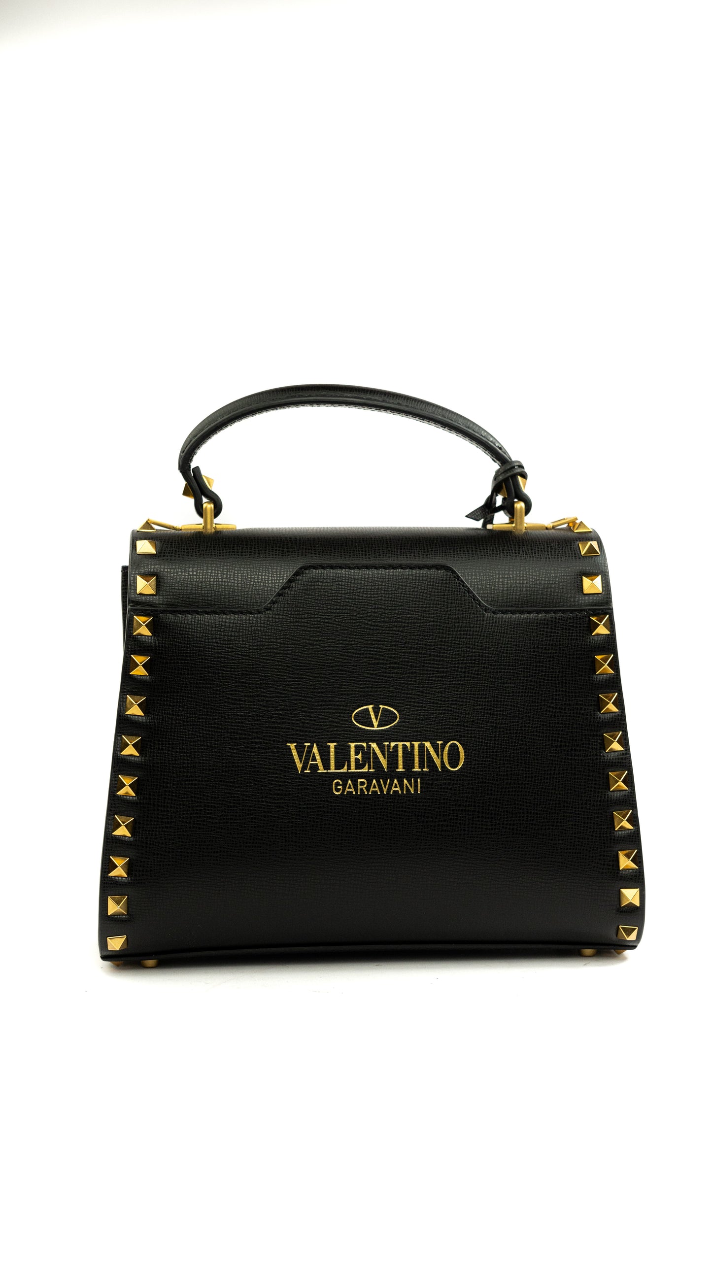 Valentino handle bag studded negra NUEVA