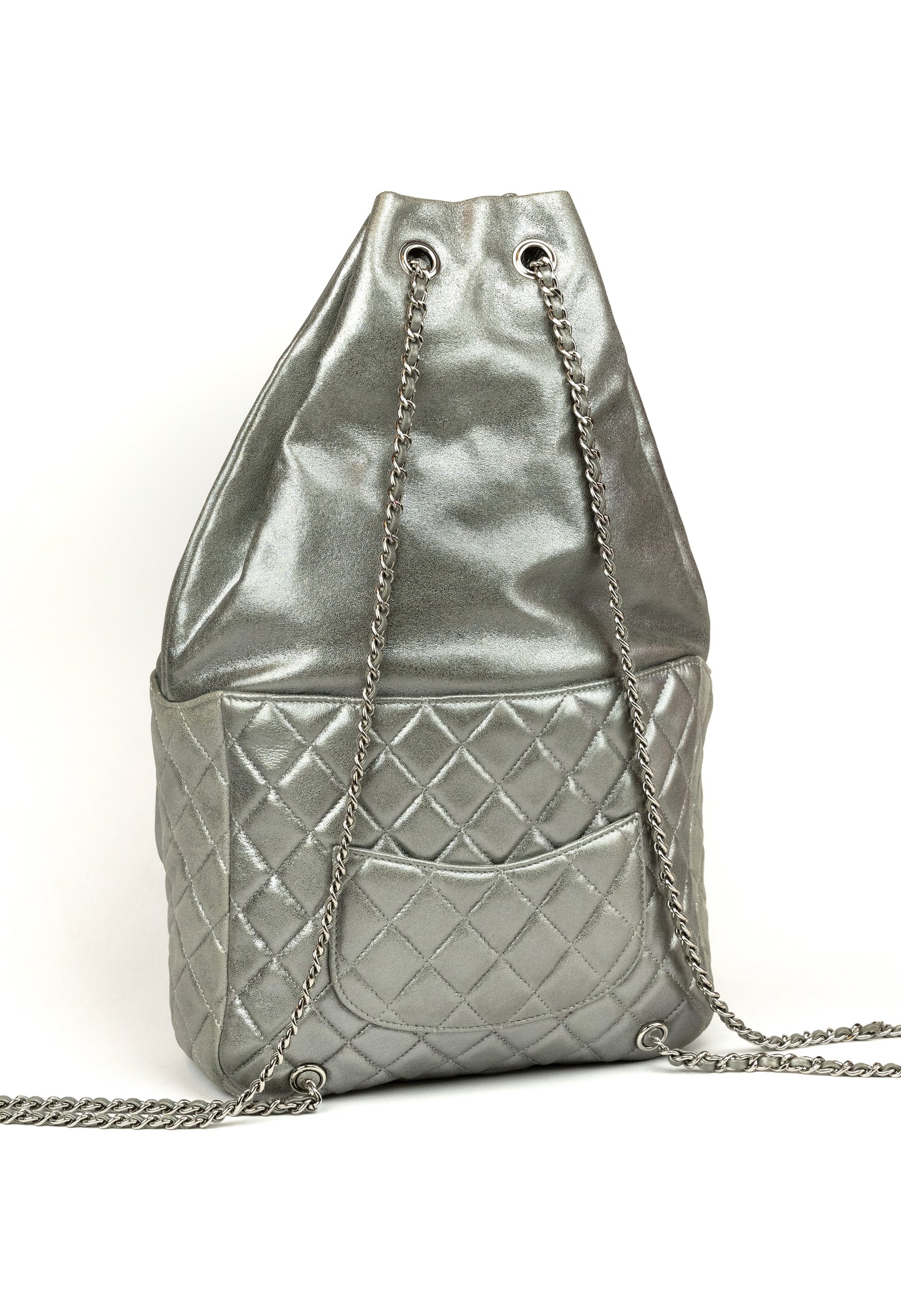 Chanel Silver Backpack