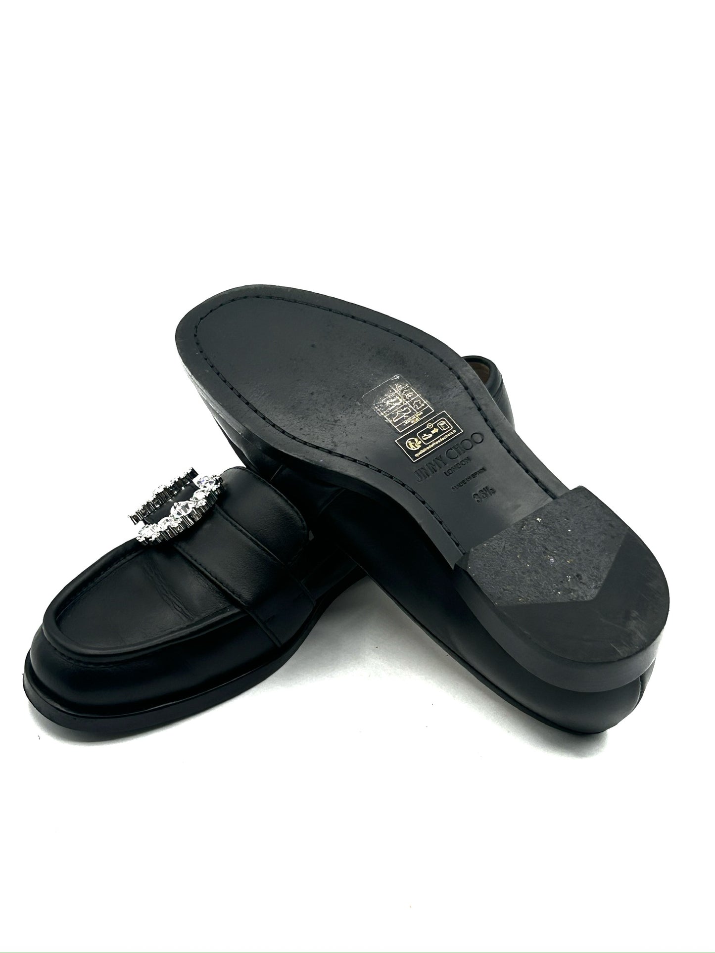 Jimmy Choo black crystal mocasin